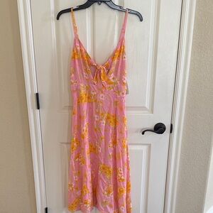 NWT BP Women’s summer dress. Size XS pink pattern. Front tie with opening.
